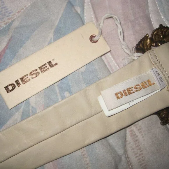 Brand New Genuine Rare Diesel Ladies Leather Belt Tie Design. Size Small - Picture 2 of 16